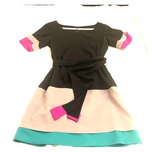 Aqua Bold Color Dress